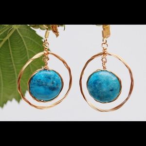 Gold filled wire wrapped earrings